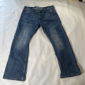 Wrangler Retro Jeans Mens 38 x 30 Blue Slim Boot Cut Denim Western Cowboy Rock